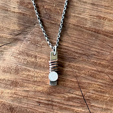 Sterling and Copper Moonstone Necklace