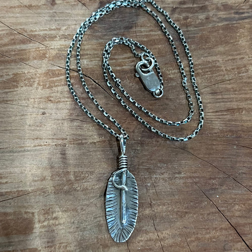 Sterling Silver Feather Necklace