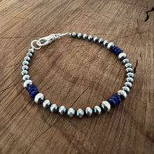 Navajo Pearl Lapis Lazuli Bracelet