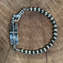 Sterling Silver Cross Navajo Pearl Bracelet