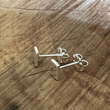 Rectangular Sterling Stud Earrings
