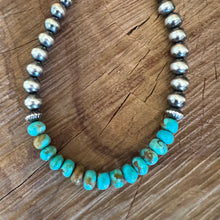 Graduated Navajo Pearl Kingman Turquoise Necklace