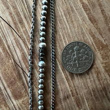 Paperclip Chain Navajo Pearl Hematite Multi Layer Necklace