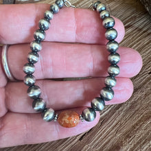 Navajo Pearl Apple Coral Bracelet