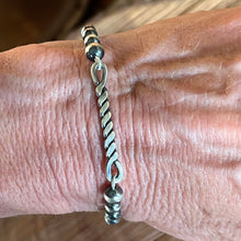 Navajo Pearl Twisted Sterling Bar Bracelet