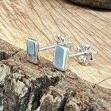 Rectangular Sterling Stud Earrings