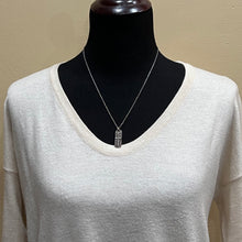 Hammered Sterling Cross Necklace