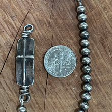 Sterling Silver Cross Navajo Pearl Bracelet