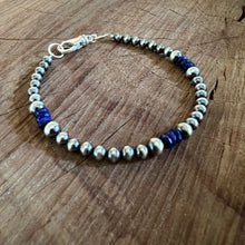 Navajo Pearl Lapis Lazuli Bracelet