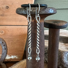 Sterling Silver Twisted Wire Navajo Pearl Earrings