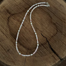 Pink Peruvian Opal Keshi Nugget Pearl Necklace