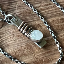 Sterling and Copper Moonstone Necklace