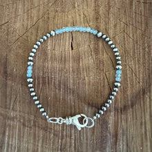 Navajo Pearl Natural Aquamarine Bracelet