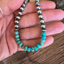 Graduated Navajo Pearl Kingman Turquoise Necklace