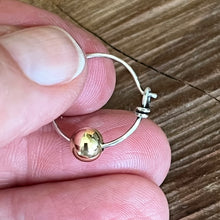 Sterling Silver 14K Yellow Gold Hoops