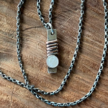 Sterling and Copper Moonstone Necklace