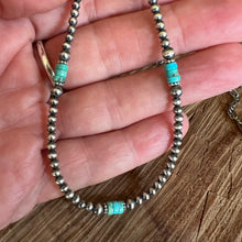 Navajo Pearl Kingman Turquoise Anchor Chain Necklace