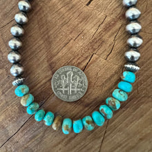 Graduated Navajo Pearl Kingman Turquoise Necklace