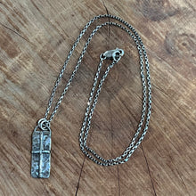 Hammered Sterling Cross Necklace
