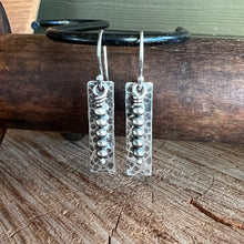 Navajo Pearl Hammered Sterling Earrings