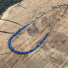 Burmese Sapphire Beveled Cable Chain Choker
