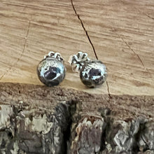 Melted Sterling Silver Stud Earrings