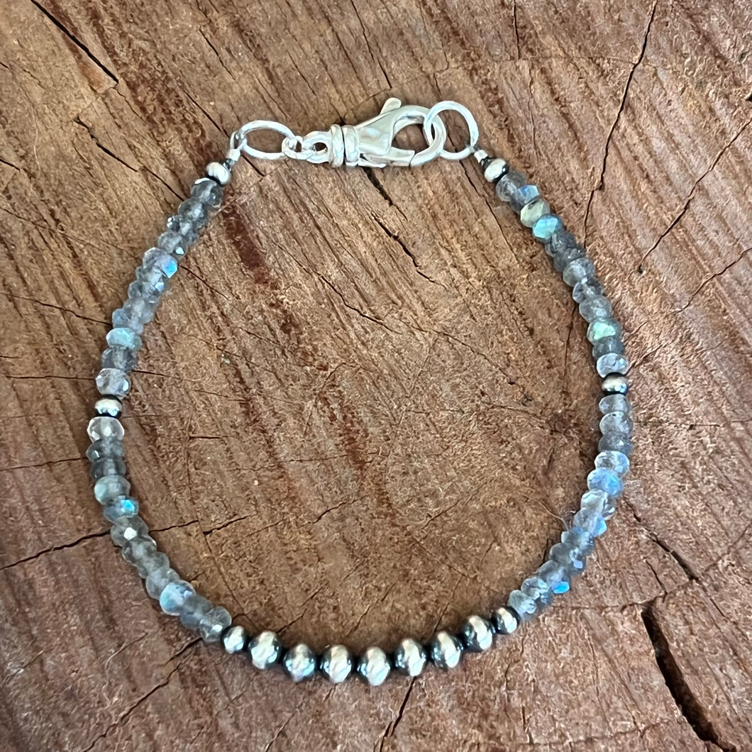 Labradorite Navajo Pearl Bracelet
