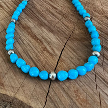 Paperclip Chain Navajo Pearl Sleeping Beauty Necklace