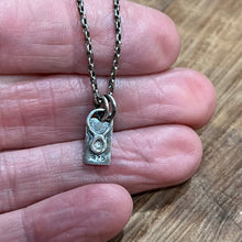 Hammered and Stamped Sterling Cross Necklace