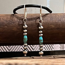 Turquoise Navajo Pearl Dangle Earrings