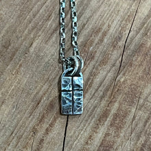 Hammered and Stamped Sterling Cross Necklace