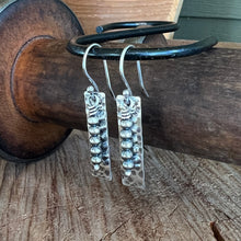 Navajo Pearl Hammered Sterling Earrings