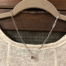 Paperclip Chain Padlock Necklace