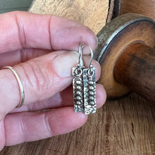 Navajo Pearl Hammered Sterling Earrings