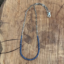 Burmese Sapphire Beveled Cable Chain Choker