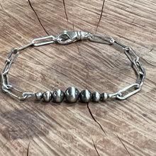 Paperclip Chain Navajo Pearl Bracelet