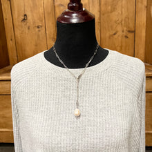 Baroque Pearl Paperclip Chain Lariat
