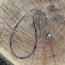 Navajo Pearl Hematite Cable Chain Necklace
