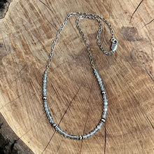 Labradorite Navajo Pearl Cable Chain Necklace