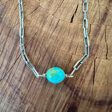 Kingman Turquoise Link Necklace