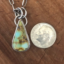 Bezel Set Hubei Turquoise Necklace
