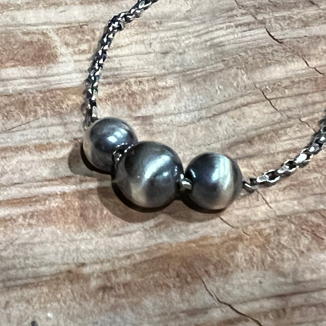 Floating Navajo Pearl Necklace