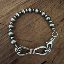 Mixed Metal Infinity Symbol Navajo Pearl Bracelet