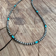Navajo Pearl Kingman Turquoise Hematite Choker
