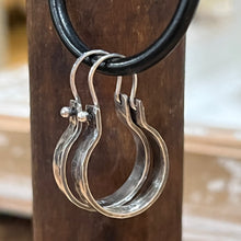 Hammered Sterling Hoop Earrings