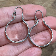 Hammered Sterling Hoop Earrings