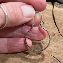 Hammered Sterling Hoop Earrings