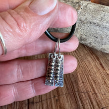 Navajo Pearl Hammered Sterling Earrings