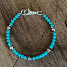 Kingman Turquoise Navajo Pearl Bracelet