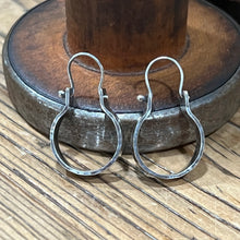Hammered Sterling Hoop Earrings